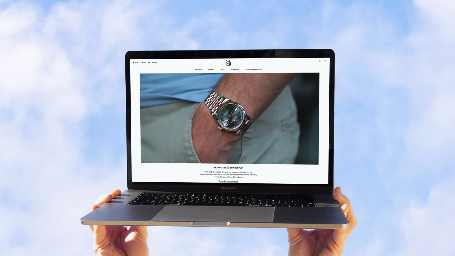 Mockup Inari - Accueil