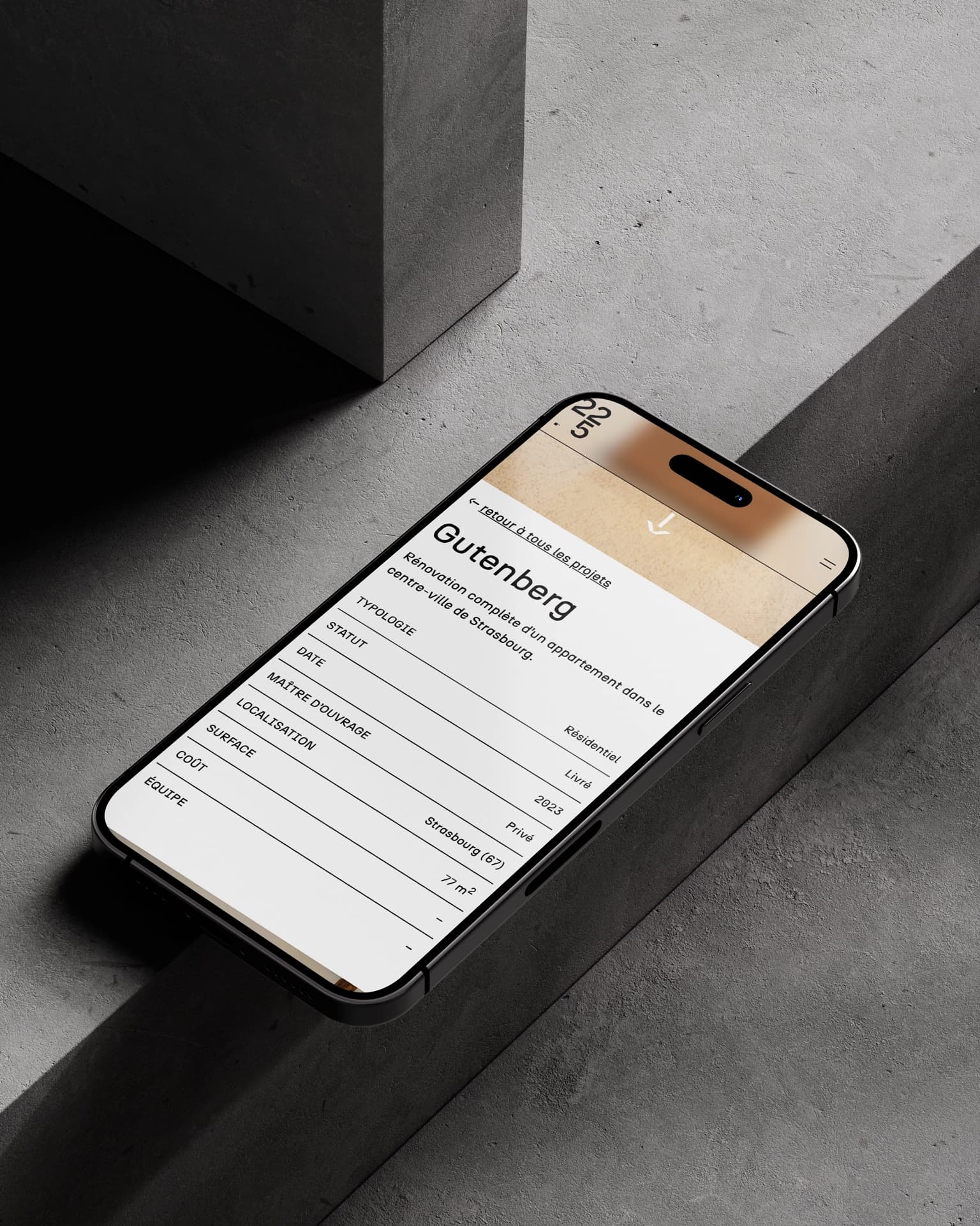 Mockup iPhone 22point5 - Projet