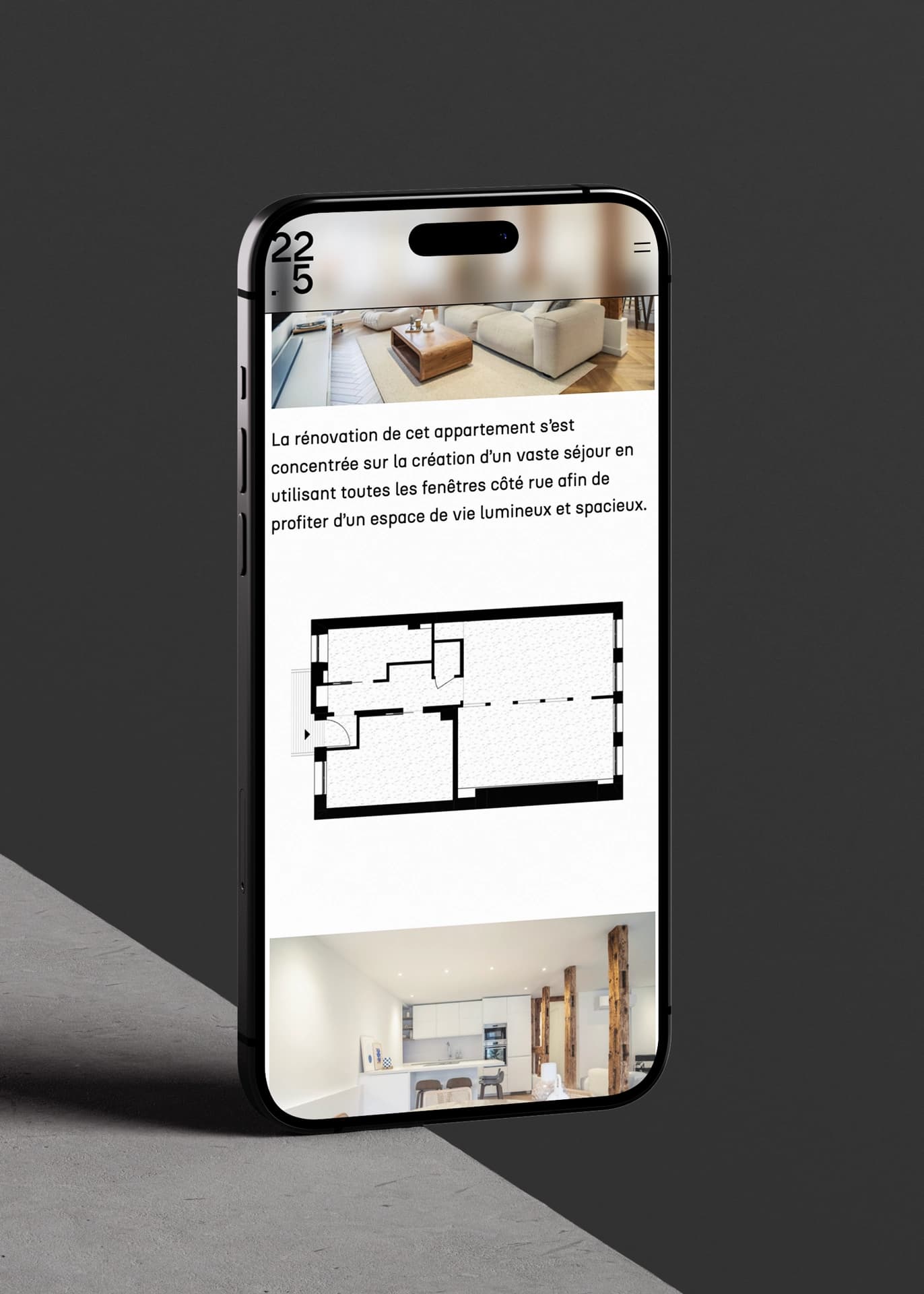Mockup iPhone 22point5 - Projet suite
