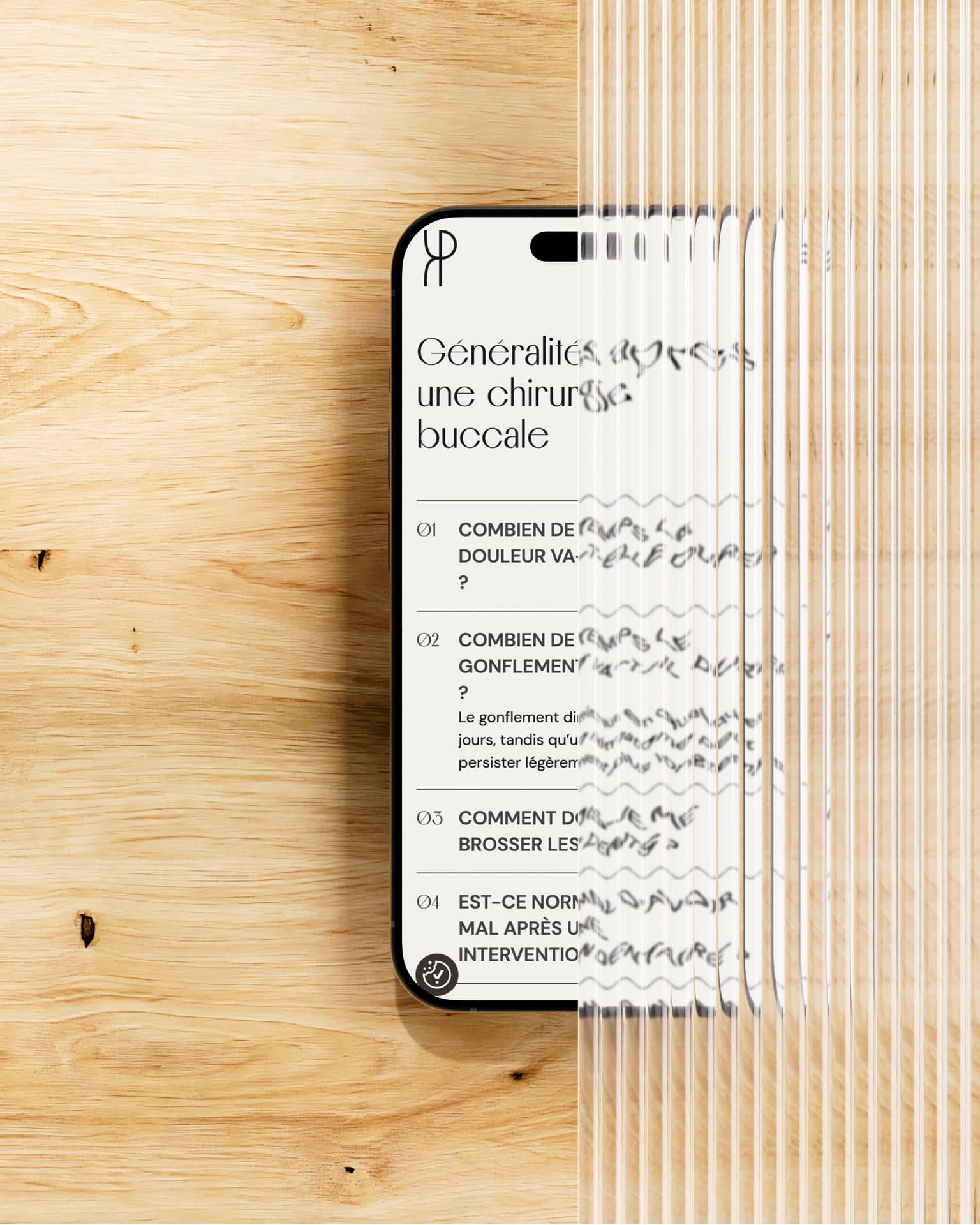Mockup iPhone Cabinet Dentaire de la Paix - FAQ