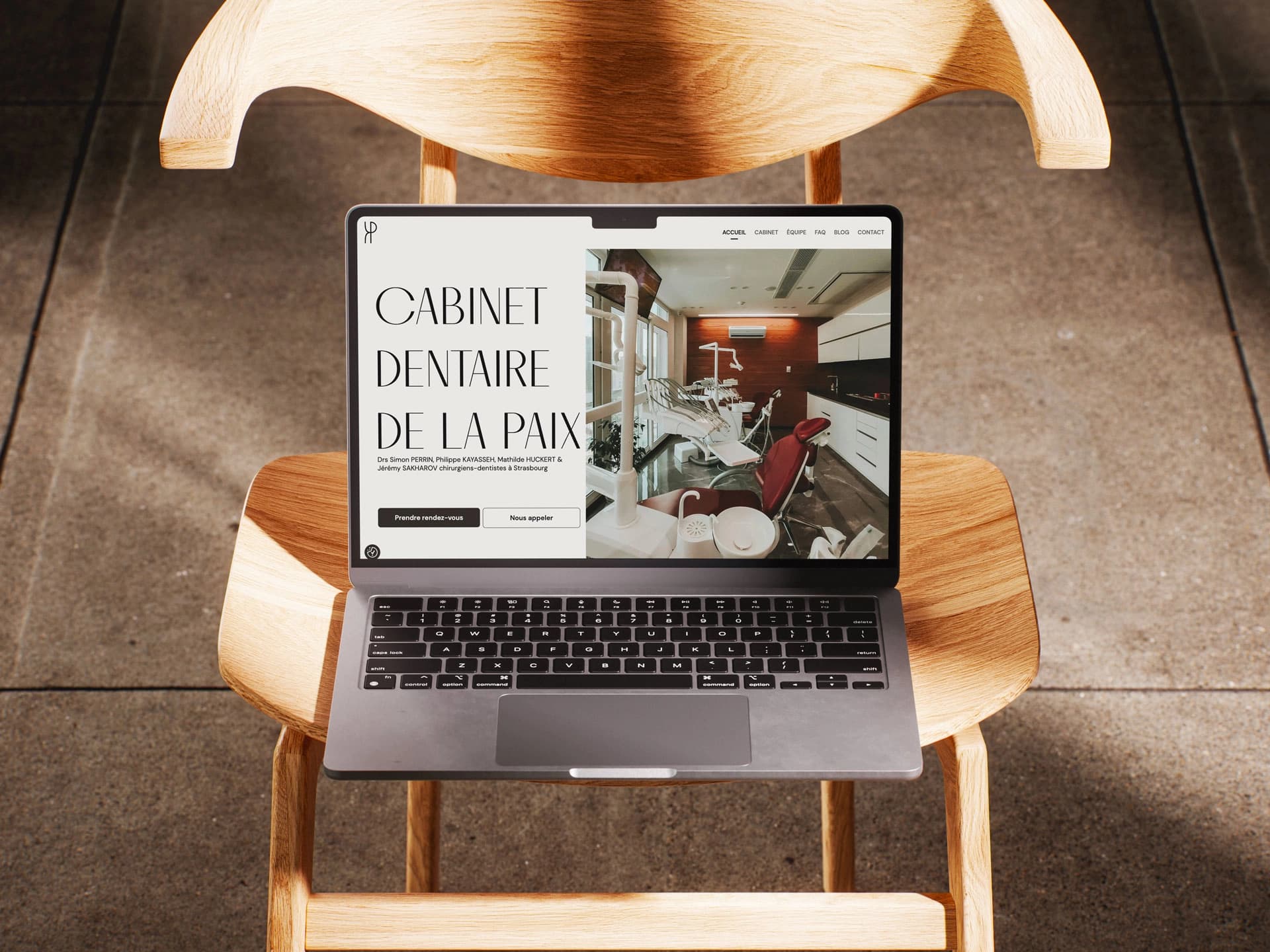Mockup Cabinet Dentaire de la Paix - Accueil